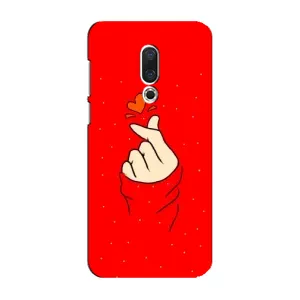 Чохол (Знак сердечка) для Meizu 16 Plus (Сердечко на червоному)