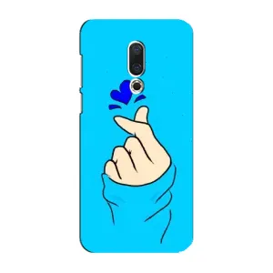 Чехлы (Знак сердечка) на Meizu 16 Plus (Сердце на синем)
