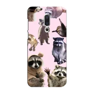 Силиконовый Чехол с Енотами на Meizu 16 Plus (Смешные Еноты)