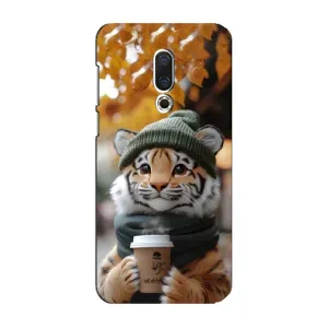 Печатный чехол «Зверята с кофе» для Meizu 16 Plus (Тигр с кофе)
