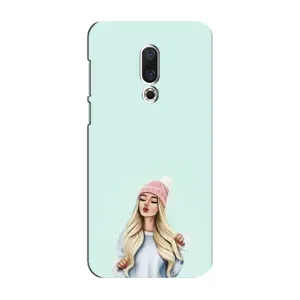 Силіконовый Чохол на Meizu 16 Plus з картинкой Модных девушек (В шапці)