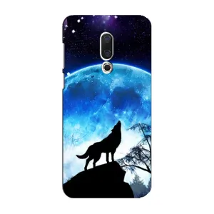 Чехол с Волком на Meizu 16 Plus (Воет на луну)