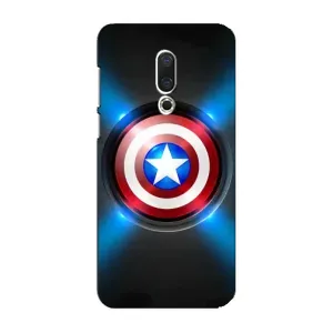 Чехол с Щитом Капитана Америки на Meizu 16 Plus (Яркий Щит Капитана)