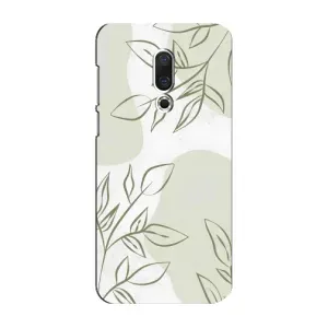 Чехол цветочный дизайн для Meizu 16 Plus (Зелёный дизайн)