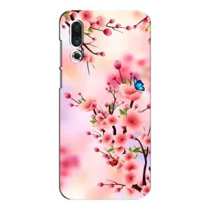 Чехол с принтом САКУРЫ на Meizu 16s (Бабочки на сакуре)