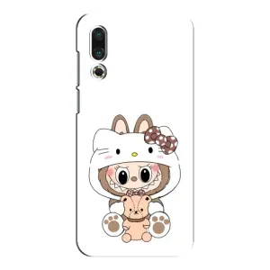 Чехол с принтом Лабубу для Meizu 16s (Белый Лабубу)