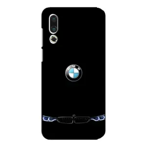 Силіконовий бампер з картинкою машини на Meizu 16s (Чорний BMW)