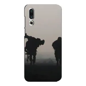 Чехлы на военную тематику для Meizu 16s (Бой солдат)