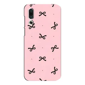 Чехол банты для Meizu 16s (Черные бантики)