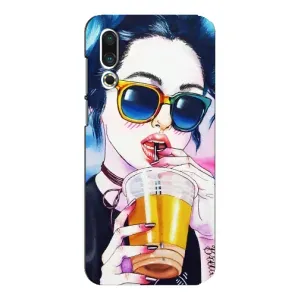 Чехол с картинкой Модные Девчонки Meizu 16s (Девушка с коктейлем)
