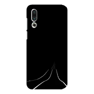 Чехол с картинками на черном фоне для Meizu 16s (Дорога)