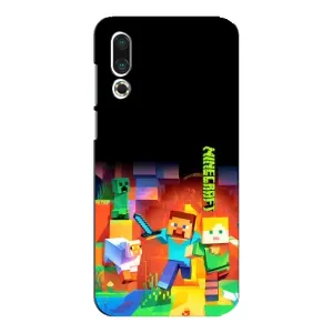 Чехлы для Meizu 16s (Персонажи Майн Крафт) (Герой Майнкрафт)