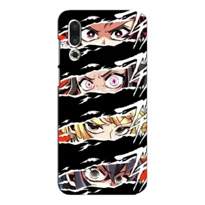 Силіконові чохлі з очіма Anime для Мейзу 16с (Очі на чорному)