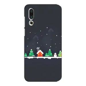 Силіконовий бампер на різдво для Meizu 16s (Місто зимове)