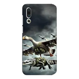 Чехол с мемами тралалело тралала для Meizu 16s (Гусини и крокодило)