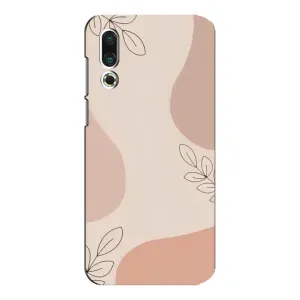 Чехол цветочный дизайн для Meizu 16s (Коричневый фон)