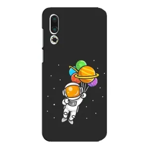 Силиконовый Чехол с принтом "Космонавты" на Meizu 16s (Космонавт с шариками)