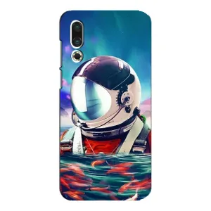 Силиконовый Чехол с принтом "Космонавты" на Meizu 16s (Космонавт в воде)