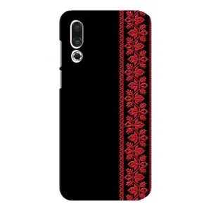 Силиконовый Чехол на Meizu 16s (Красная Вышиванка)