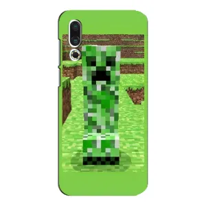 Чехлы для Meizu 16s (Персонажи Майн Крафт) (Крипер 2)