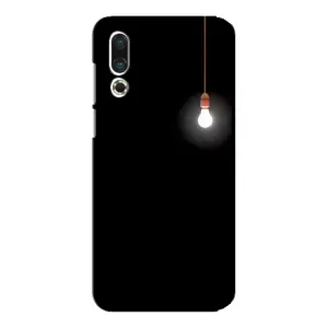 Чехол с картинками на черном фоне для Meizu 16s (Лампочка)
