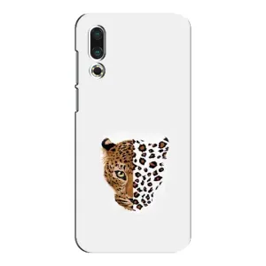 Чехол с леопардовым принтом на Meizu 16s (Леопард на белом)