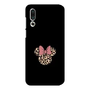 Чехол с леопардовым принтом на Meizu 16s (Леопардовая Минни)