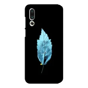 Чехол с картинками на черном фоне для Meizu 16s (Листочек)