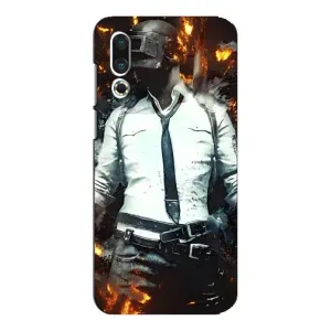 Силиконовый чехол с картинкой "Герой Pubg" на Meizu 16s (Man Пубг)