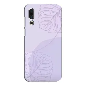 Чехол цветочный дизайн для Meizu 16s (Монстера фиолетовая)