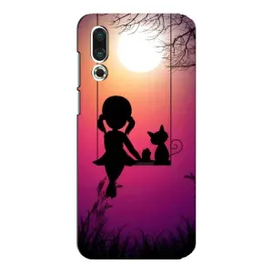 Девчачий Чехол для Meizu 16s (На качели)