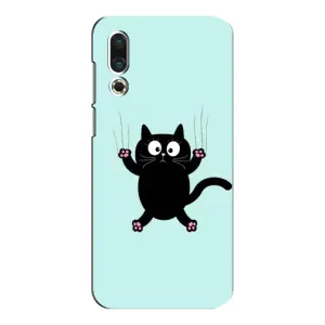 Силіконовий чохол з котиком для Meizu 16s (Падаючий кіт)