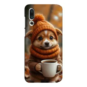 Друкований чохол 'Звірята з кавою' для Meizu 16s (Песик з кавою)