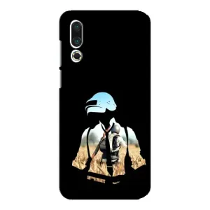 Силиконовый чехол с картинкой "Герой Pubg" на Meizu 16s (Пубг мен)