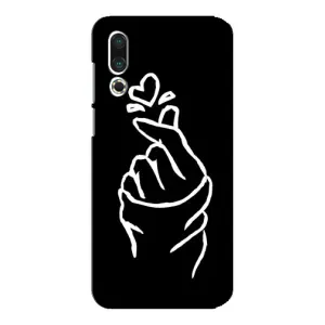 Чохол (Знак сердечка) для Meizu 16s (Сердечко на чорному)