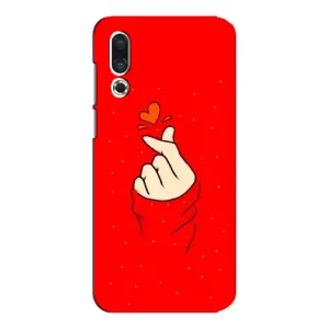 Чохол (Знак сердечка) для Meizu 16s (Сердечко на червоному)