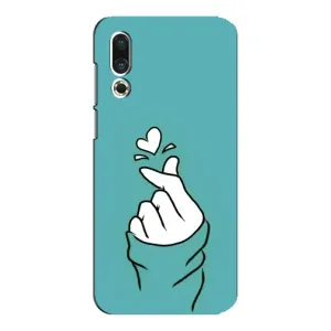 Чохол (Знак сердечка) для Meizu 16s (Сердечко на бірюзовому)