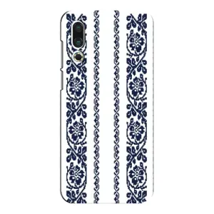 Силиконовый Чехол на Meizu 16s с картинкой Вышиванки (Синяя вышиванка)