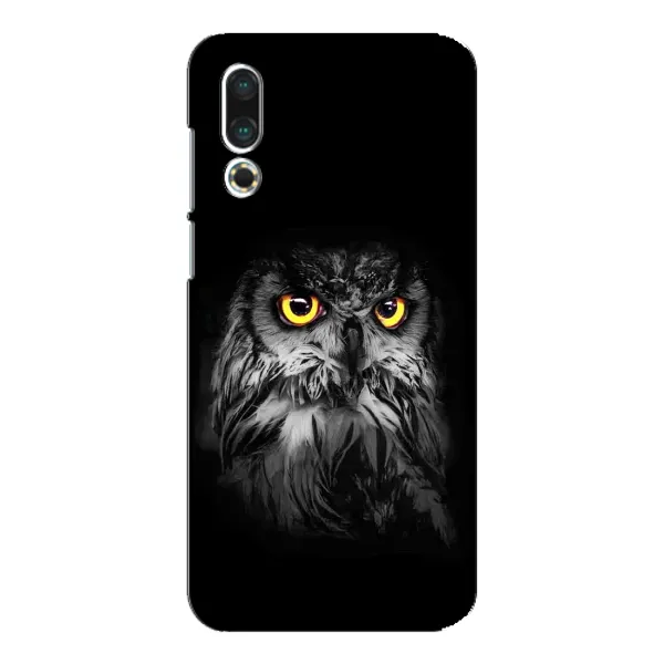 Чехол с рисунком «Сова на чёрном» для Meizu 16s Чехол с рисунком «Сова на чёрном» для Meizu 16s