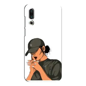 Силиконовый Чехол на Meizu 16s с картинкой Стильных Девушек (В зеленом)