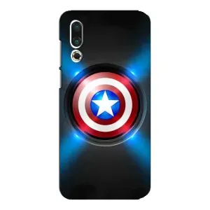 Чехол с Щитом Капитана Америки на Meizu 16s (Яркий Щит Капитана)