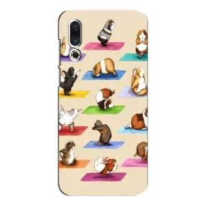 Чехол с Прикольным принтом на Meizu 16s (Ёга свинок)