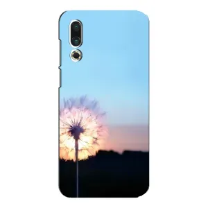 Силиконовый Чехол с одуванчиками на Meizu 16s (Закат с одуванчиком)