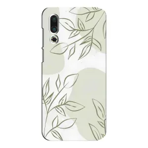 Чехол цветочный дизайн для Meizu 16s (Зелёный дизайн)