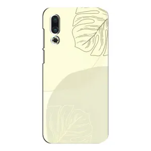 Чехол цветочный дизайн для Meizu 16s (Зелёный фон)
