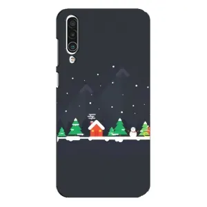 Силиконовый бампер на рождество для Meizu 16xs (Город зимний)
