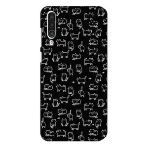 Чохол на тематику: Коти для Meizu 16xs (Котики на чорному)