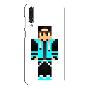 Чехлы для Meizu 16xs (Персонажи Майн Крафт) (Мальчик в голубом)