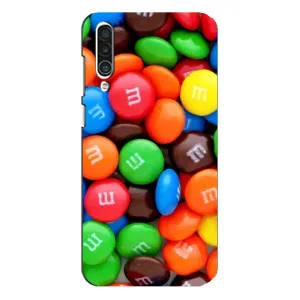 Чехол с изображением вкусной еды для Meizu 16xs (Разноцветные M&M'S)