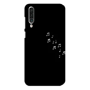 Чехол с картинками на черном фоне для Meizu 16xs (Ноты)